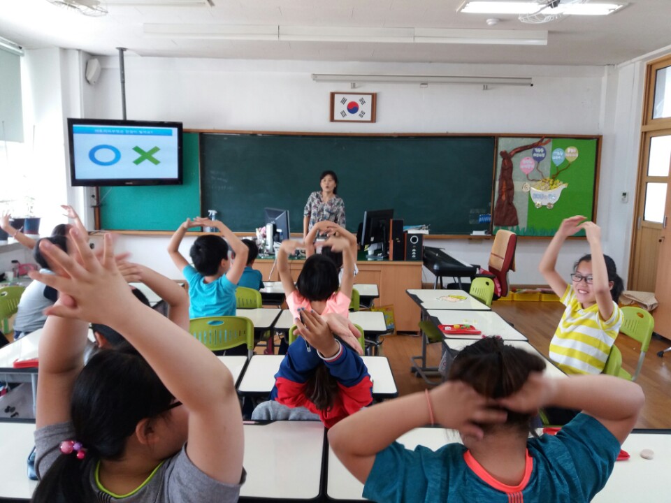 김천시 모암초등학교, 율곡유치원 학생 교육