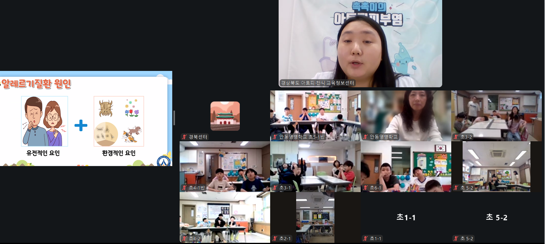 안동시 영명학교 학생대상 알레르기 질환 비대면 교육